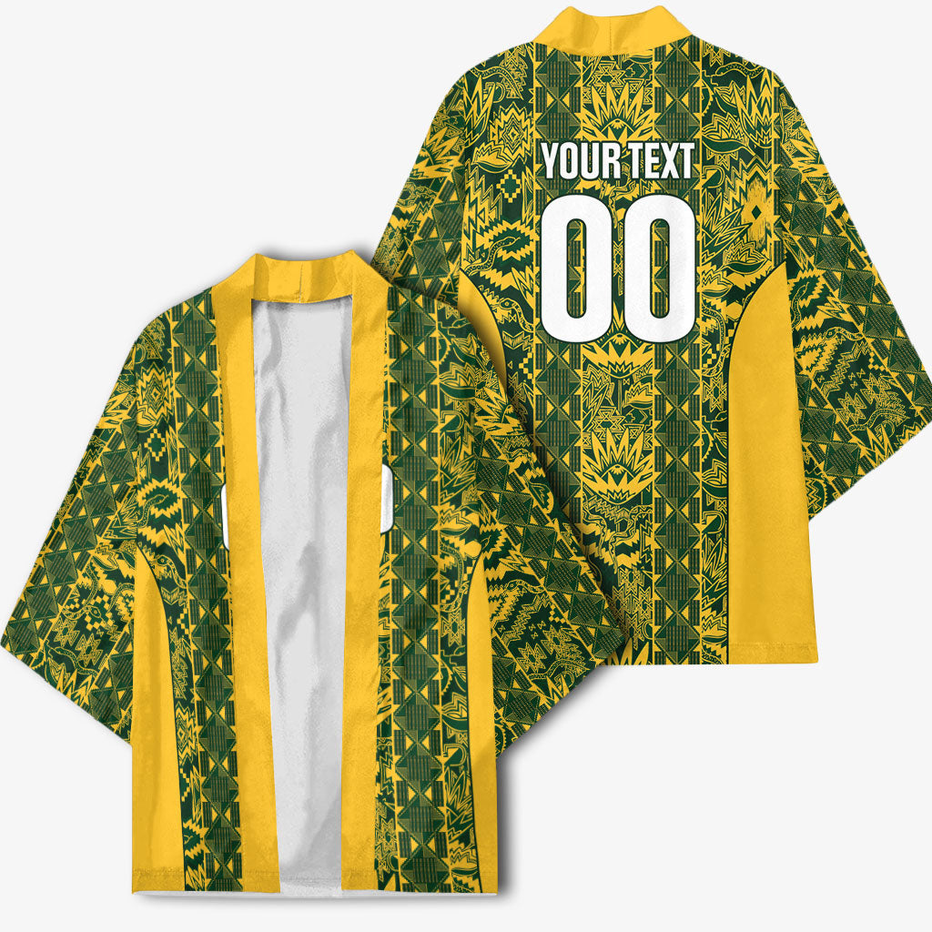 South Africa Indebe Yomhlaba Custom Kimono Ndebele Art Gold Edition