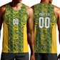 South Africa Indebe Yomhlaba Custom Men Tank Top Ndebele Art Gold Edition