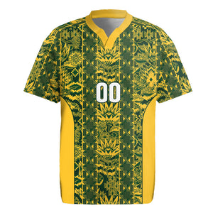 South Africa Indebe Yomhlaba Custom Rugby Jersey Ndebele Art Gold Edition