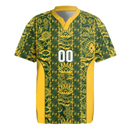 South Africa Indebe Yomhlaba Custom Rugby Jersey Ndebele Art Gold Edition