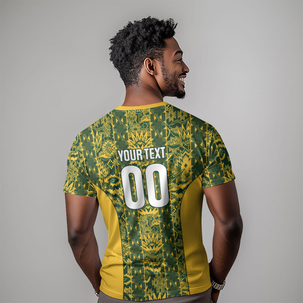 South Africa Indebe Yomhlaba Custom T shirt Ndebele Art Gold Edition
