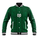 South Africa Indebe Yomhlaba Custom Baseball Jacket Ndebele Art Green Edition