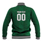 South Africa Indebe Yomhlaba Custom Baseball Jacket Ndebele Art Green Edition