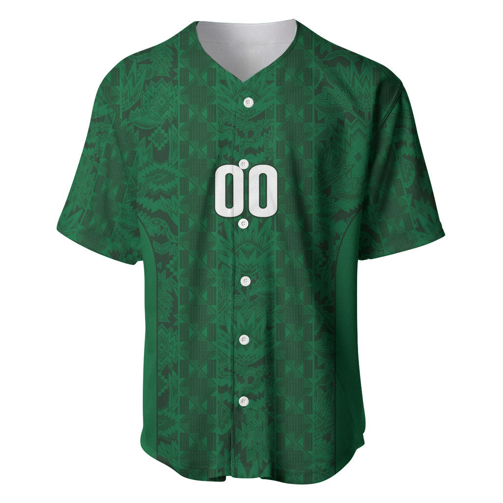 South Africa Indebe Yomhlaba Custom Baseball Jersey Ndebele Art Green Edition