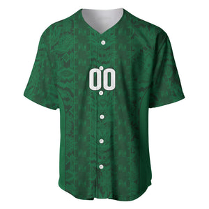 South Africa Indebe Yomhlaba Custom Baseball Jersey Ndebele Art Green Edition