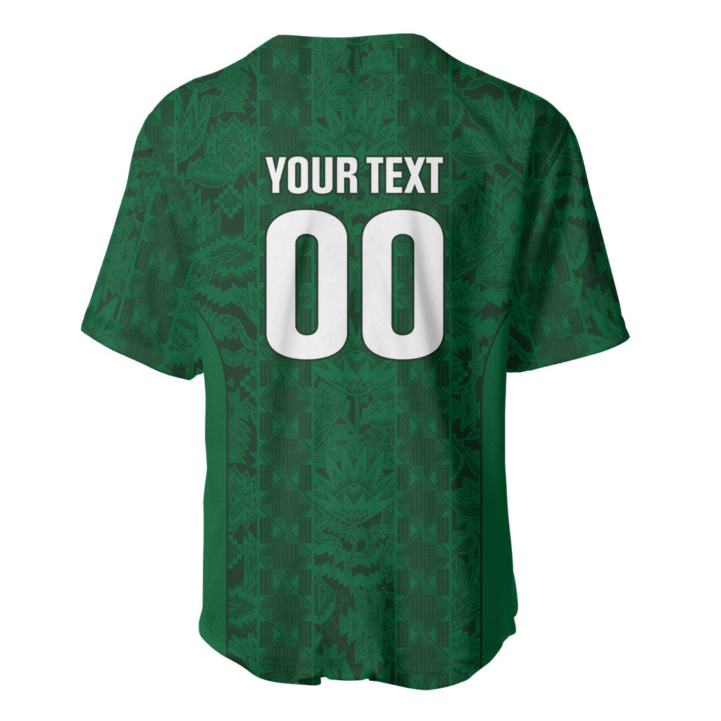 South Africa Indebe Yomhlaba Custom Baseball Jersey Ndebele Art Green Edition