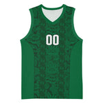 South Africa Indebe Yomhlaba Custom Basketball Jersey Ndebele Art Green Edition