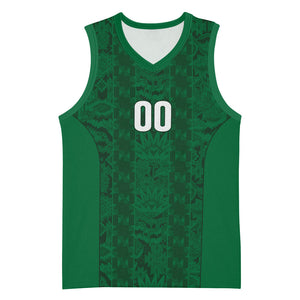 South Africa Indebe Yomhlaba Custom Basketball Jersey Ndebele Art Green Edition