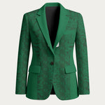 South Africa Indebe Yomhlaba Custom Blazer Ndebele Art Green Edition
