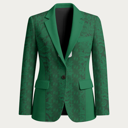 South Africa Indebe Yomhlaba Custom Blazer Ndebele Art Green Edition