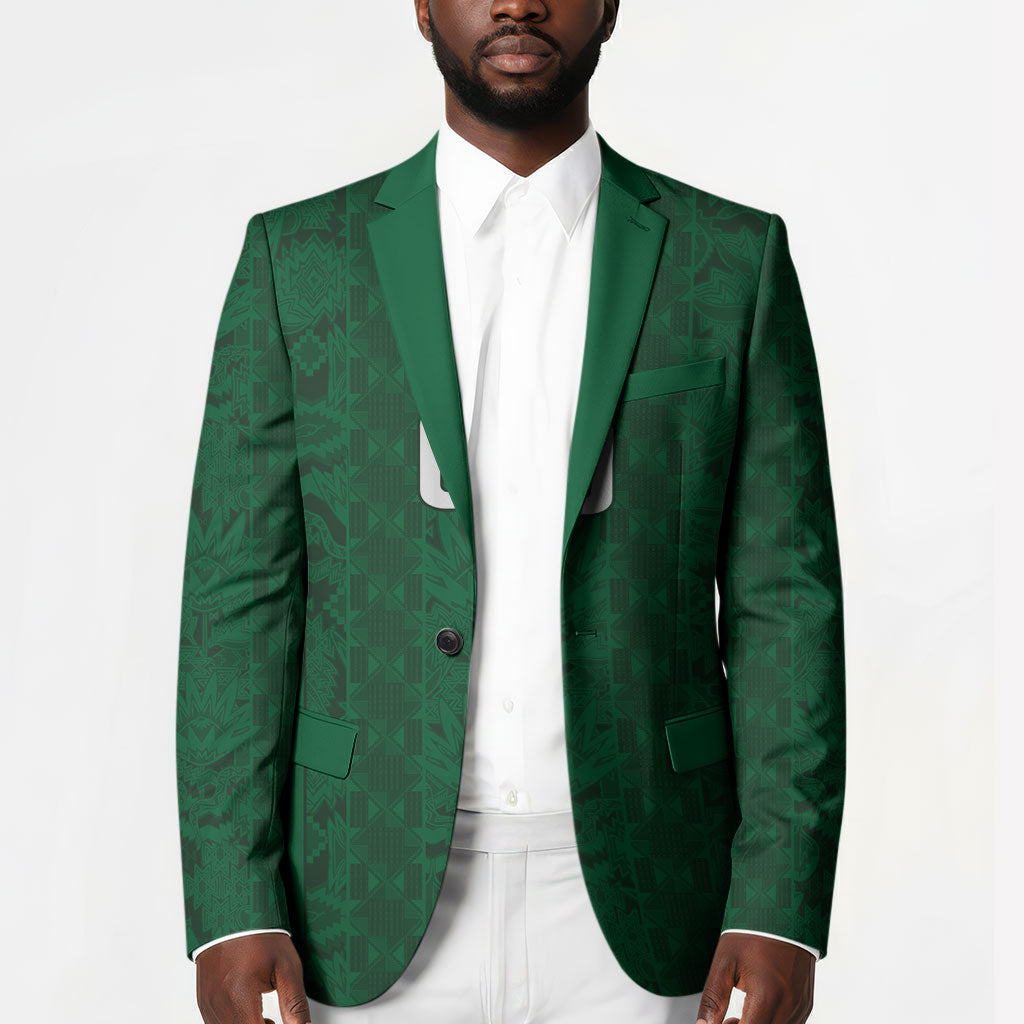 South Africa Indebe Yomhlaba Custom Blazer Ndebele Art Green Edition