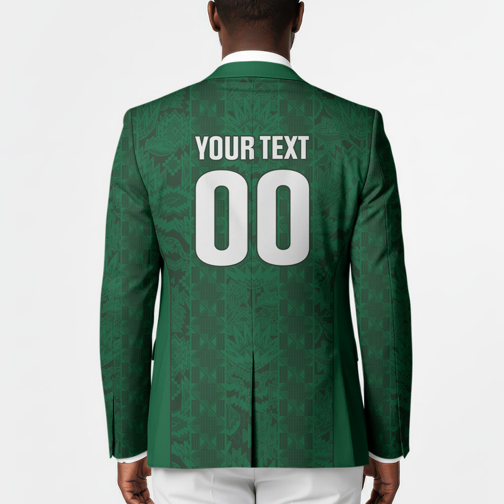 South Africa Indebe Yomhlaba Custom Blazer Ndebele Art Green Edition