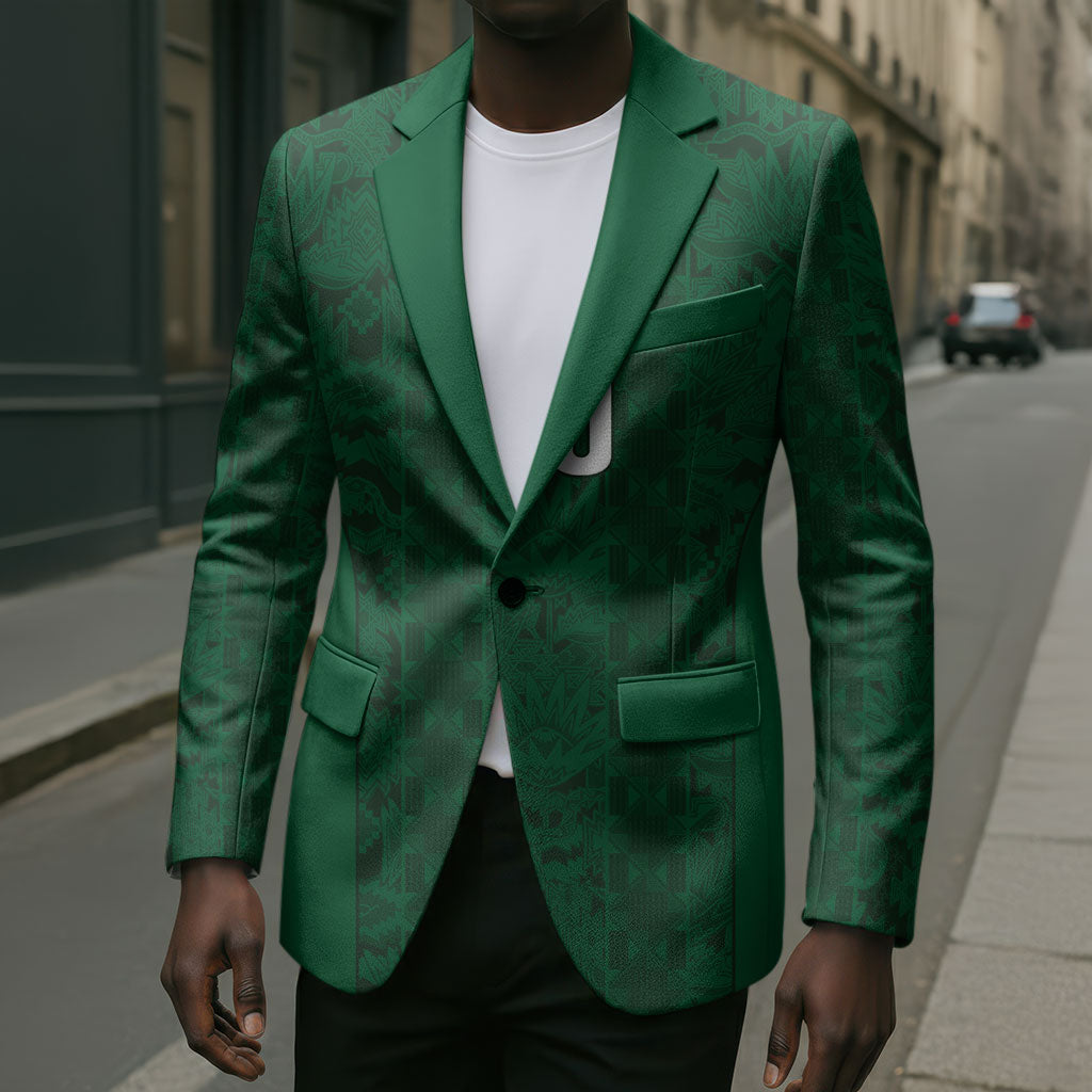 South Africa Indebe Yomhlaba Custom Blazer Ndebele Art Green Edition