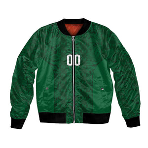 South Africa Indebe Yomhlaba Custom Bomber Jacket Ndebele Art Green Edition