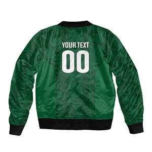 South Africa Indebe Yomhlaba Custom Bomber Jacket Ndebele Art Green Edition