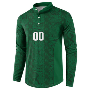 South Africa Indebe Yomhlaba Custom Button Sweatshirt Ndebele Art Green Edition