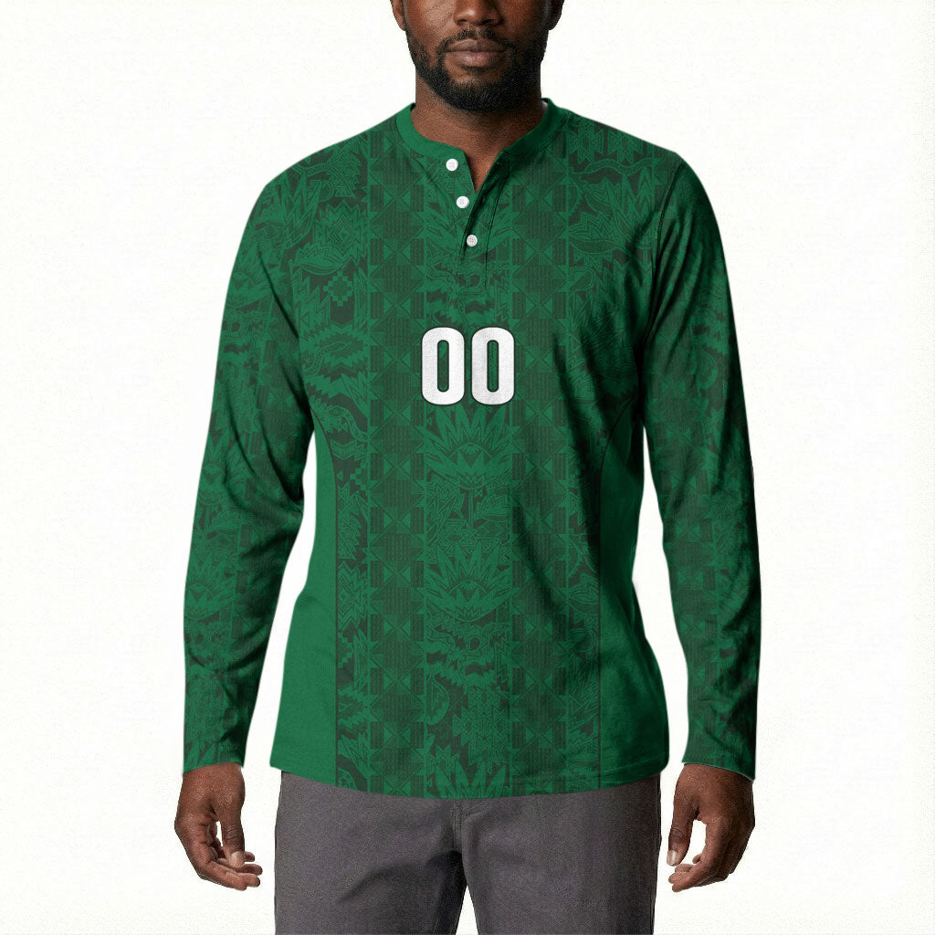 South Africa Indebe Yomhlaba Custom Button Sweatshirt Ndebele Art Green Edition