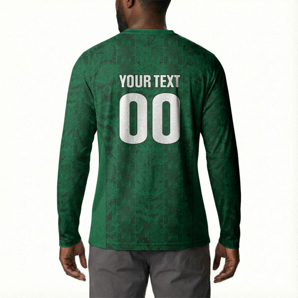 South Africa Indebe Yomhlaba Custom Button Sweatshirt Ndebele Art Green Edition