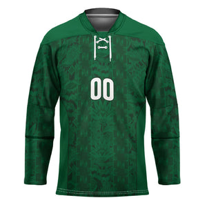 South Africa Indebe Yomhlaba Custom Hockey Jersey Ndebele Art Green Edition
