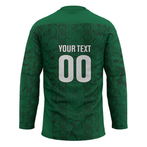 South Africa Indebe Yomhlaba Custom Hockey Jersey Ndebele Art Green Edition