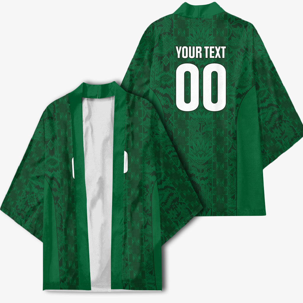 South Africa Indebe Yomhlaba Custom Kimono Ndebele Art Green Edition