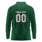South Africa Indebe Yomhlaba Custom Long Sleeve Polo Shirt Ndebele Art Green Edition