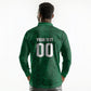 South Africa Indebe Yomhlaba Custom Long Sleeve Polo Shirt Ndebele Art Green Edition