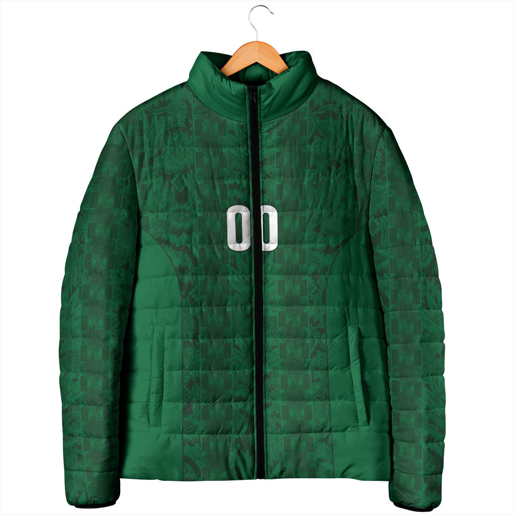 South Africa Indebe Yomhlaba Custom Padded Jacket Ndebele Art Green Edition