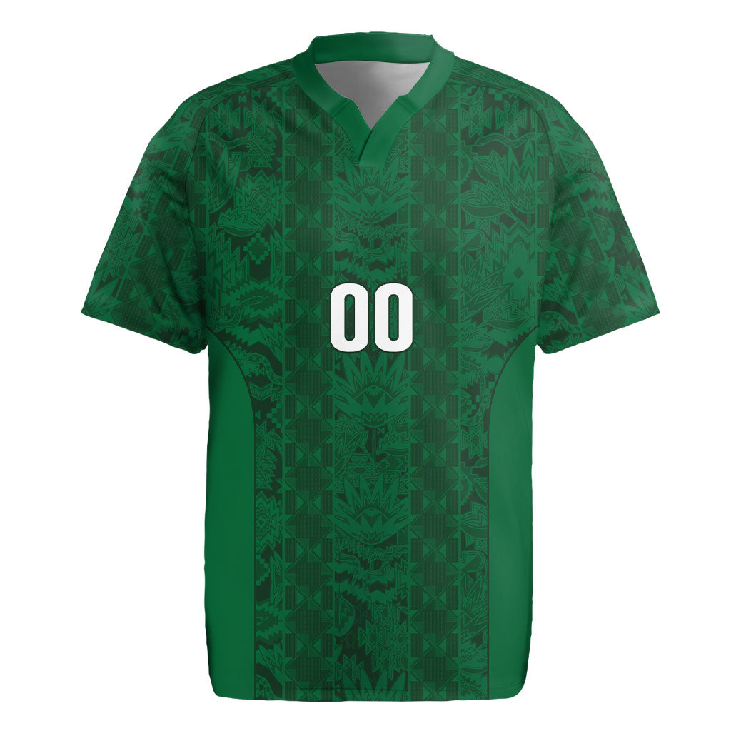 South Africa Indebe Yomhlaba Custom Rugby Jersey Ndebele Art Green Edition