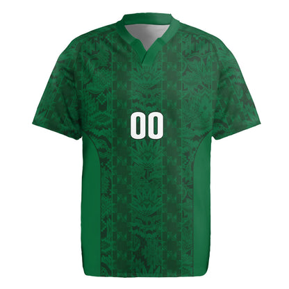 South Africa Indebe Yomhlaba Custom Rugby Jersey Ndebele Art Green Edition