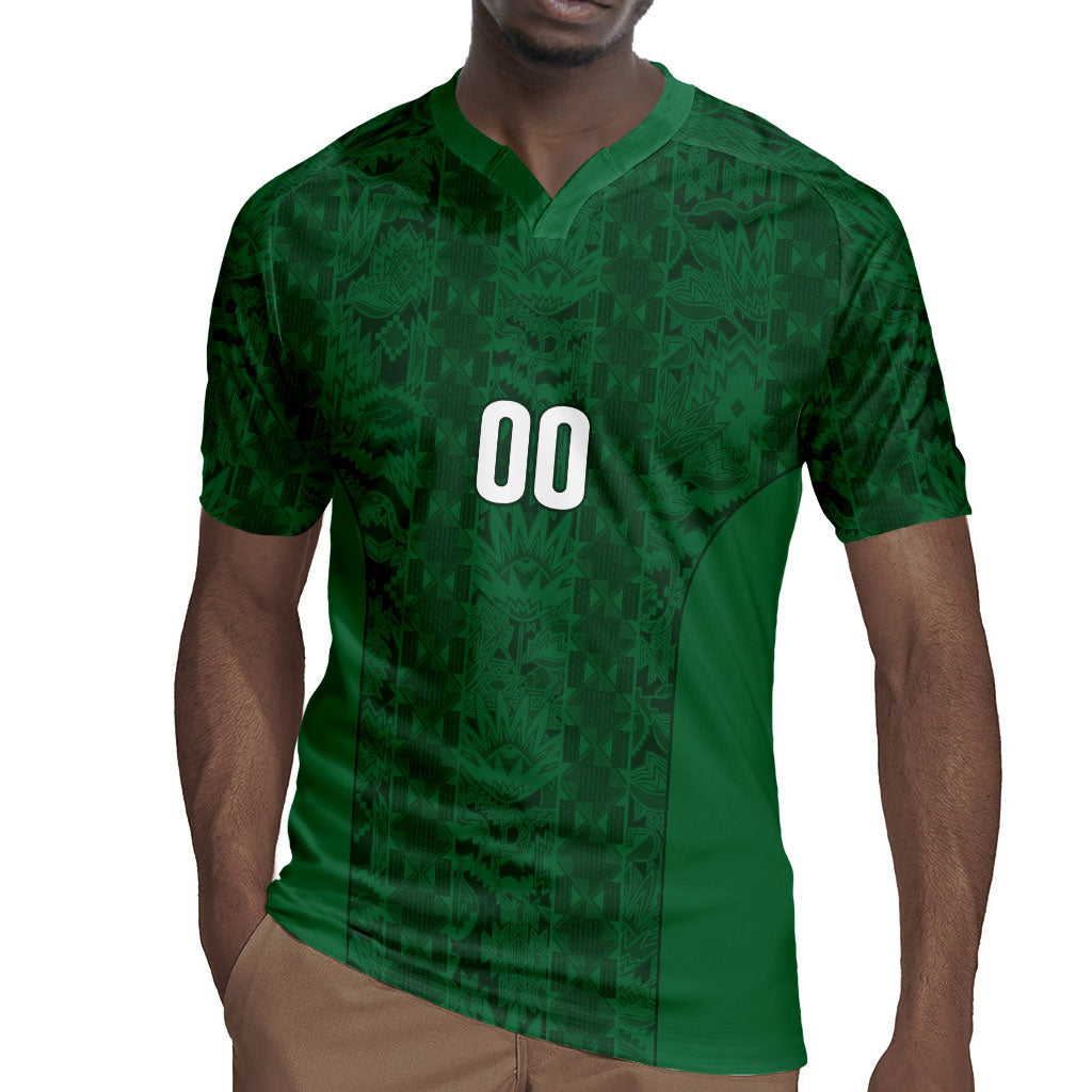 South Africa Indebe Yomhlaba Custom Rugby Jersey Ndebele Art Green Edition