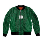 South Africa Indebe Yomhlaba Custom Sleeve Zip Bomber Jacket Ndebele Art Green Edition