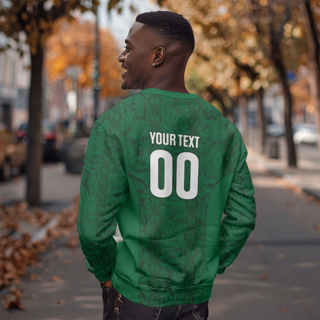 South Africa Indebe Yomhlaba Custom Sweatshirt Ndebele Art Green Edition