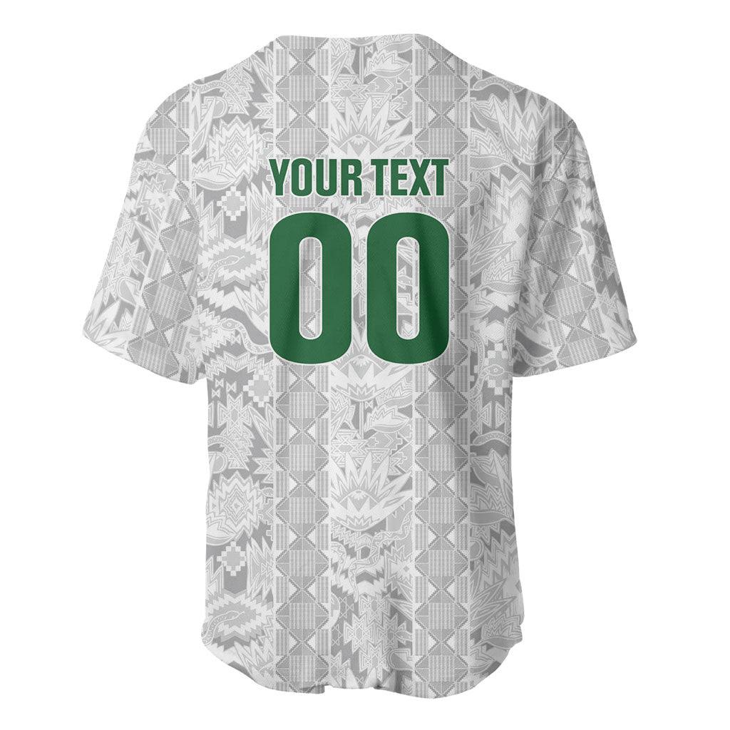 South Africa Indebe Yomhlaba Custom Baseball Jersey Ndebele Art White Edition