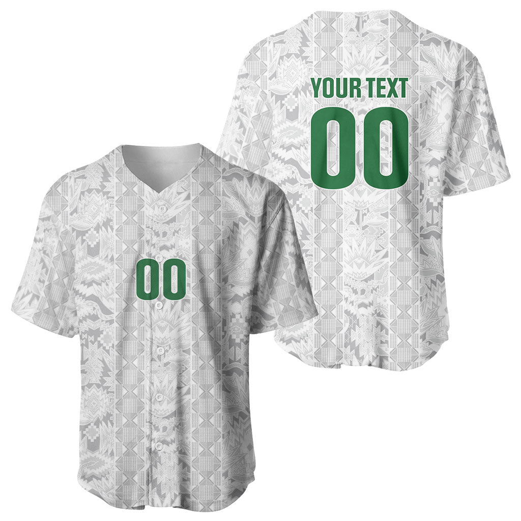 South Africa Indebe Yomhlaba Custom Baseball Jersey Ndebele Art White Edition