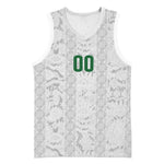 South Africa Indebe Yomhlaba Custom Basketball Jersey Ndebele Art White Edition