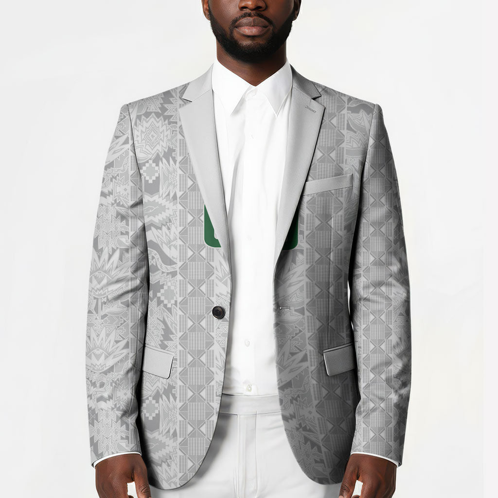 South Africa Indebe Yomhlaba Custom Blazer Ndebele Art White Edition