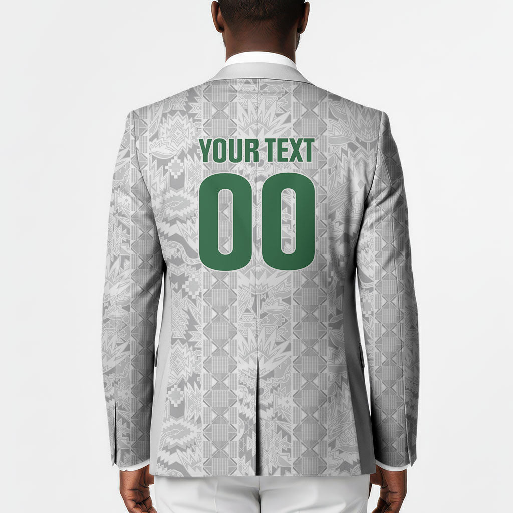 South Africa Indebe Yomhlaba Custom Blazer Ndebele Art White Edition
