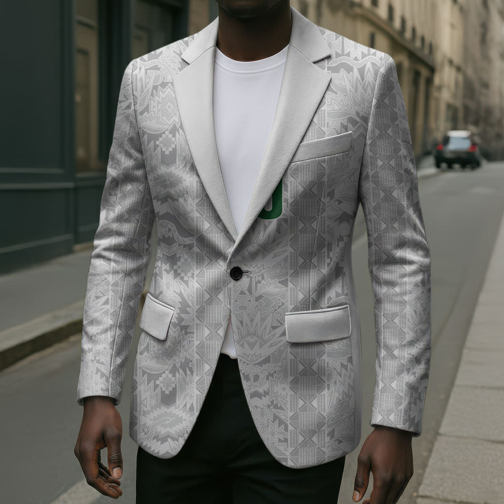 South Africa Indebe Yomhlaba Custom Blazer Ndebele Art White Edition