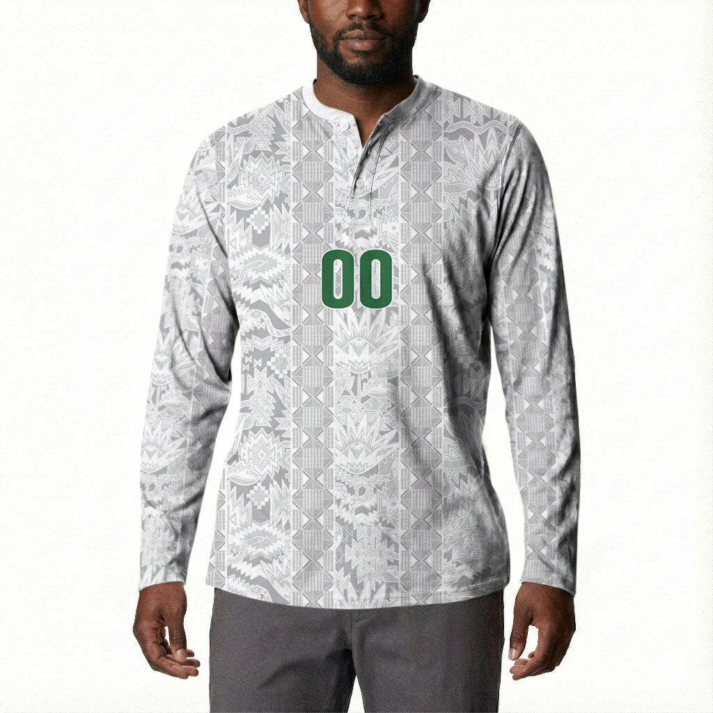 South Africa Indebe Yomhlaba Custom Button Sweatshirt Ndebele Art White Edition