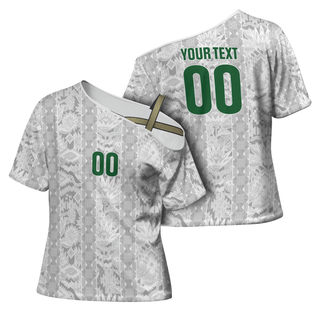 South Africa Indebe Yomhlaba Custom Cross Shoulder Shirt Ndebele Art White Edition