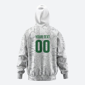 South Africa Indebe Yomhlaba Custom Hoodie Ndebele Art White Edition