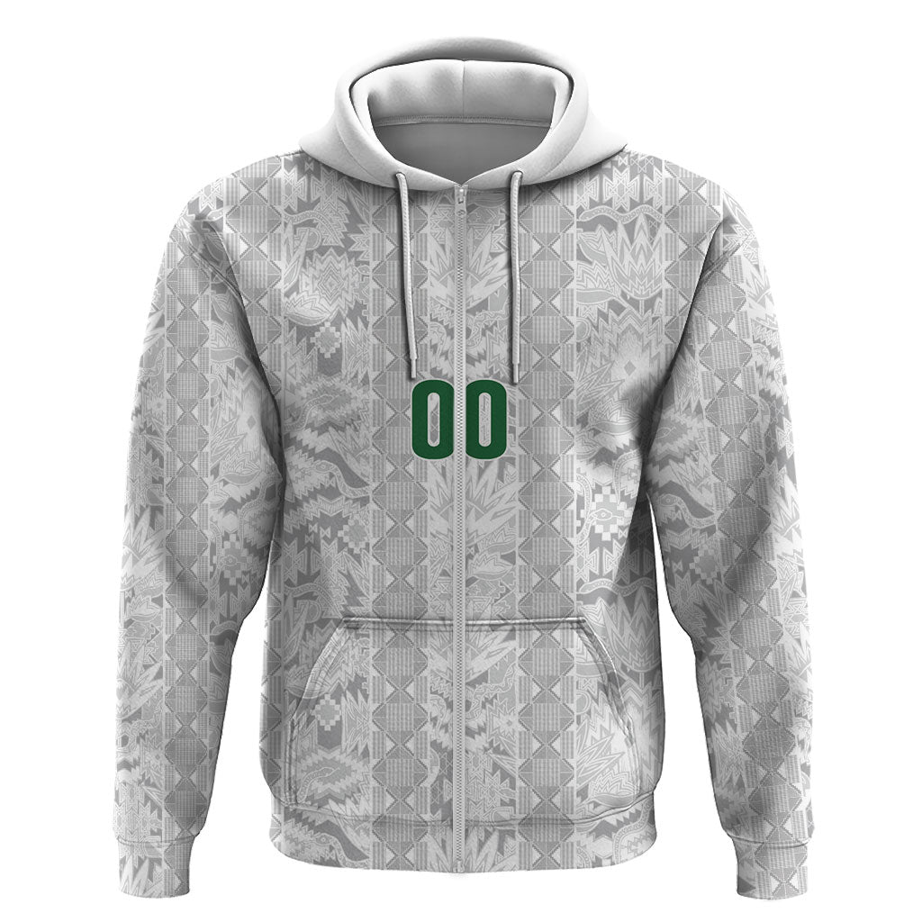 South Africa Indebe Yomhlaba Custom Hoodie Ndebele Art White Edition