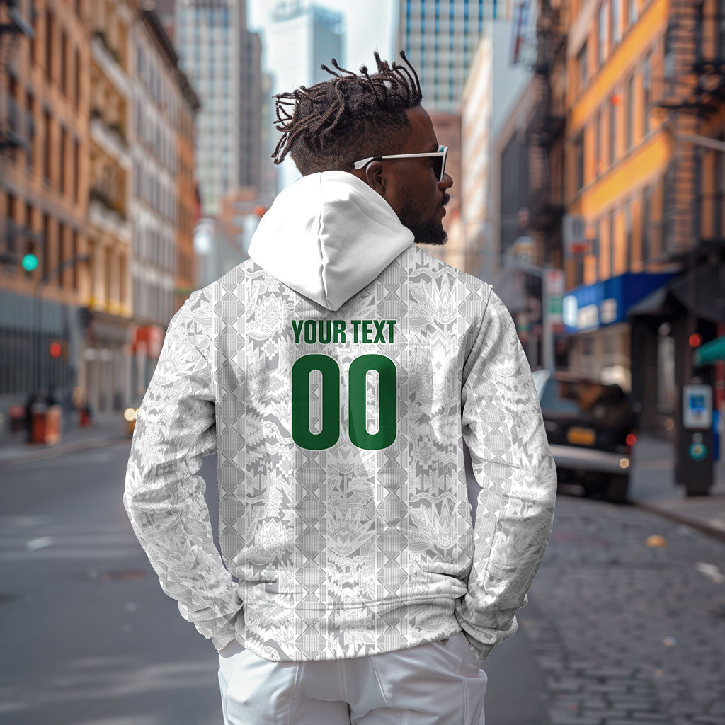 South Africa Indebe Yomhlaba Custom Hoodie Ndebele Art White Edition