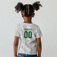 South Africa Indebe Yomhlaba Custom Kid T shirt Ndebele Art White Edition