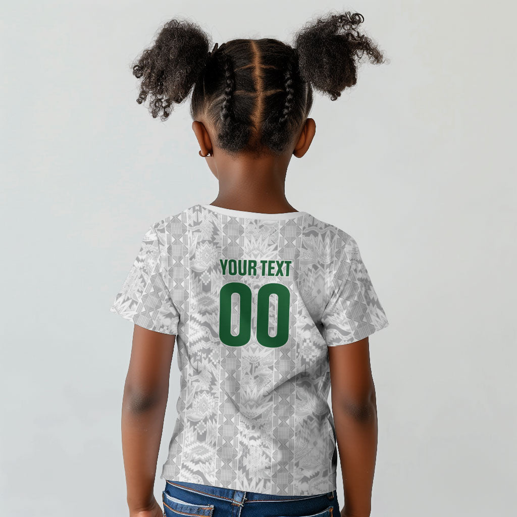South Africa Indebe Yomhlaba Custom Kid T shirt Ndebele Art White Edition