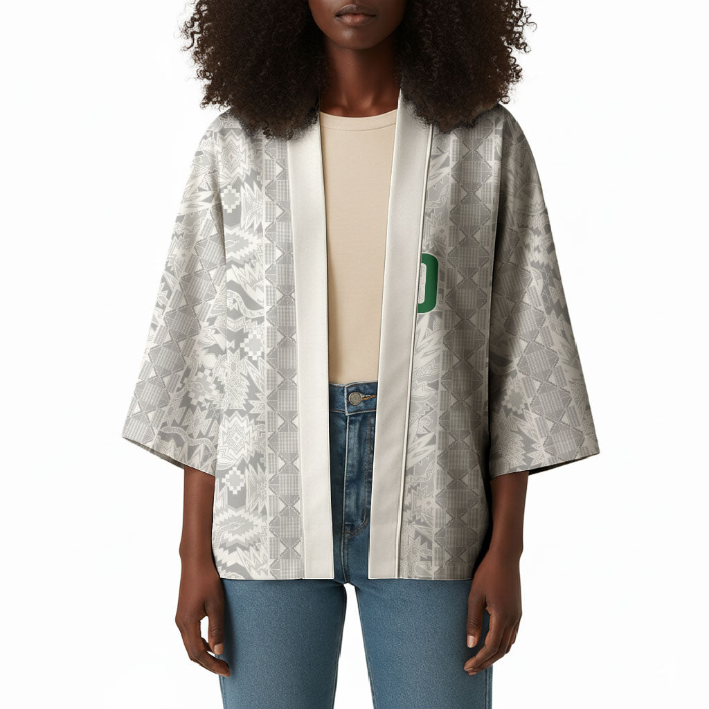 South Africa Indebe Yomhlaba Custom Kimono Ndebele Art White Edition
