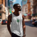 South Africa Indebe Yomhlaba Custom Men Tank Top Ndebele Art White Edition