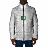 South Africa Indebe Yomhlaba Custom Padded Jacket Ndebele Art White Edition
