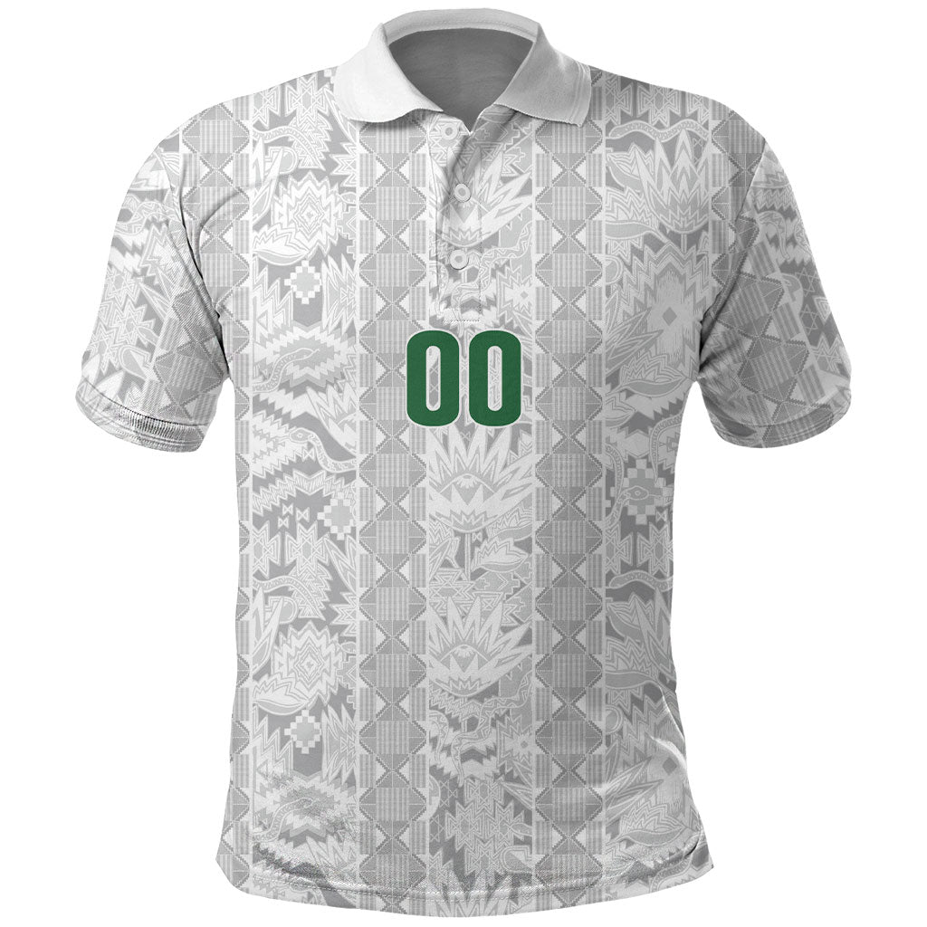 South Africa Indebe Yomhlaba Custom Polo Shirt Ndebele Art White Edition